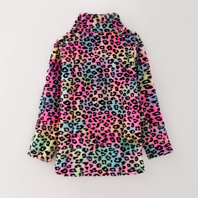 （In Stock L16-4-1）Adults Fall and Winter Leopard Print Coat