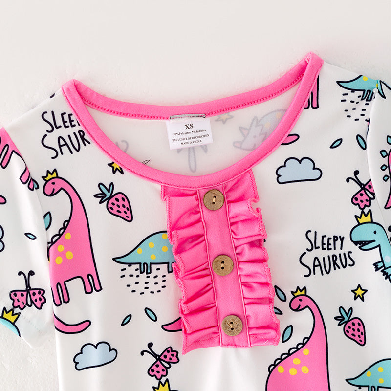 Kids Summer Cute Unicorn Print Pajamas