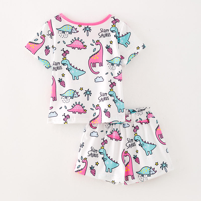 Kids Summer Cute Unicorn Print Pajamas