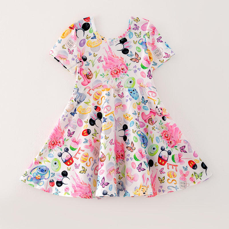 （Pre Order）Girls Easter Cute Cartoon Dress