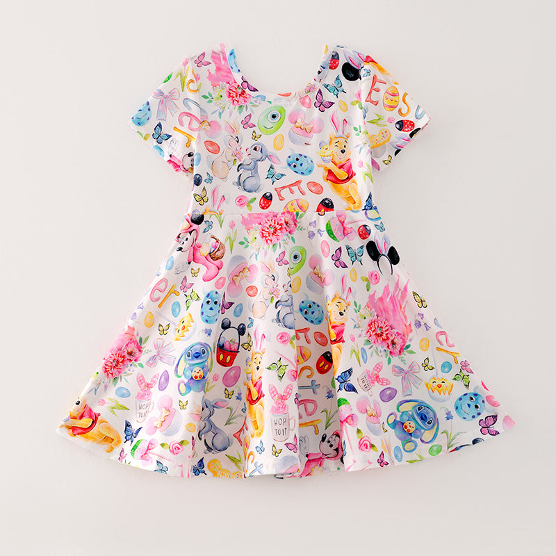 （Pre Order）Girls Easter Cute Cartoon Dress