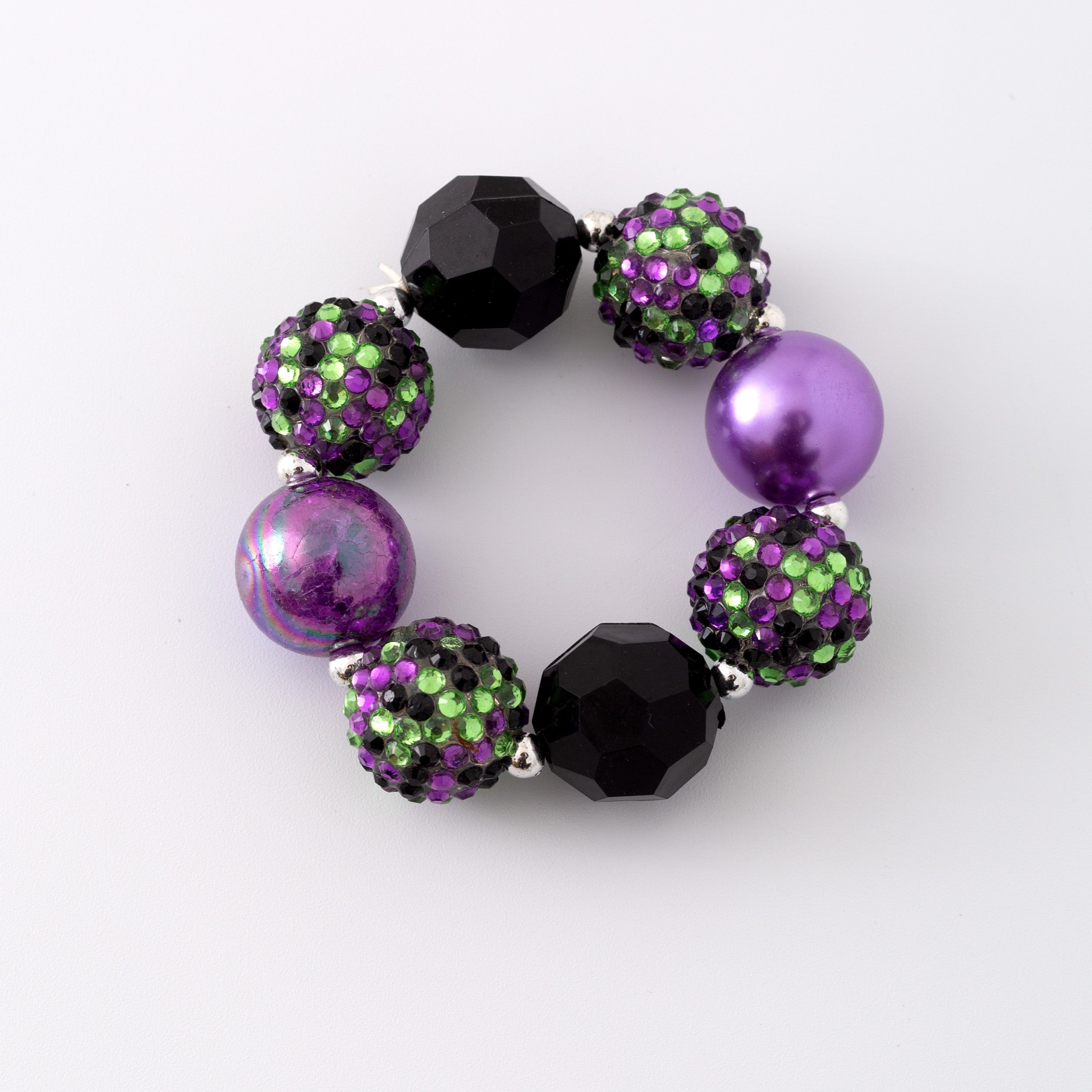 （In Stock G11）Girls Rhinestone Beaded Bracelet