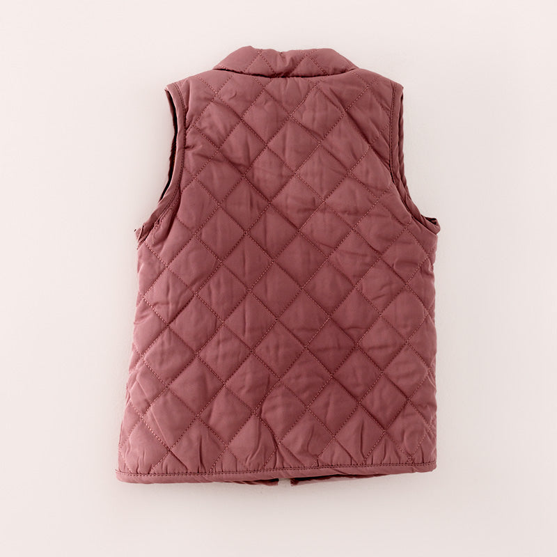 （In Stock G23-5-3 G22-5-3）Mommy and Me Smokey Pink Reversible Vest