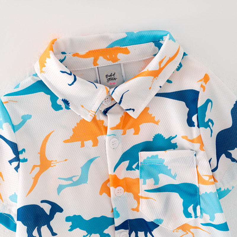 (In Stock L06-03-01)Boys Dinosaur Print T-shirt