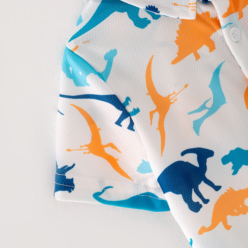 (In Stock L06-03-01)Boys Dinosaur Print T-shirt