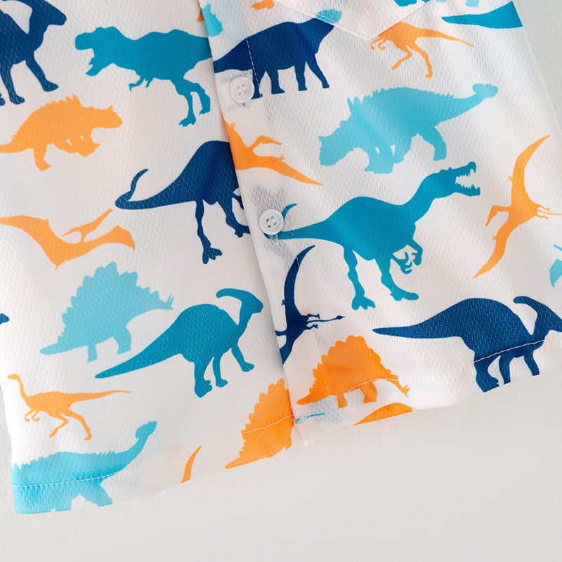 (In Stock L06-03-01)Boys Dinosaur Print T-shirt