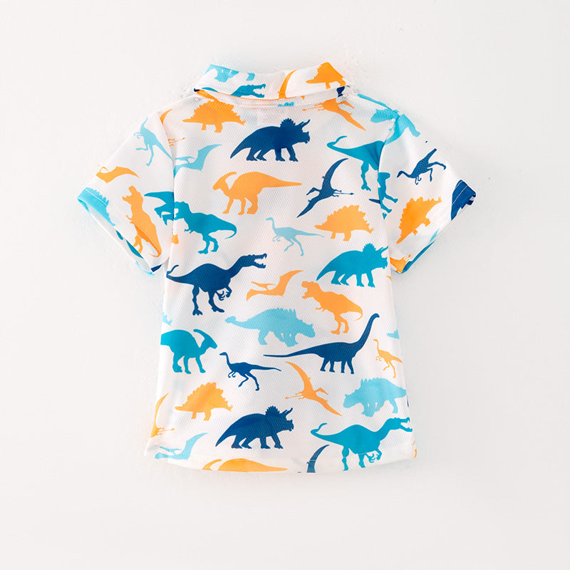 (In Stock L06-03-01)Boys Dinosaur Print T-shirt