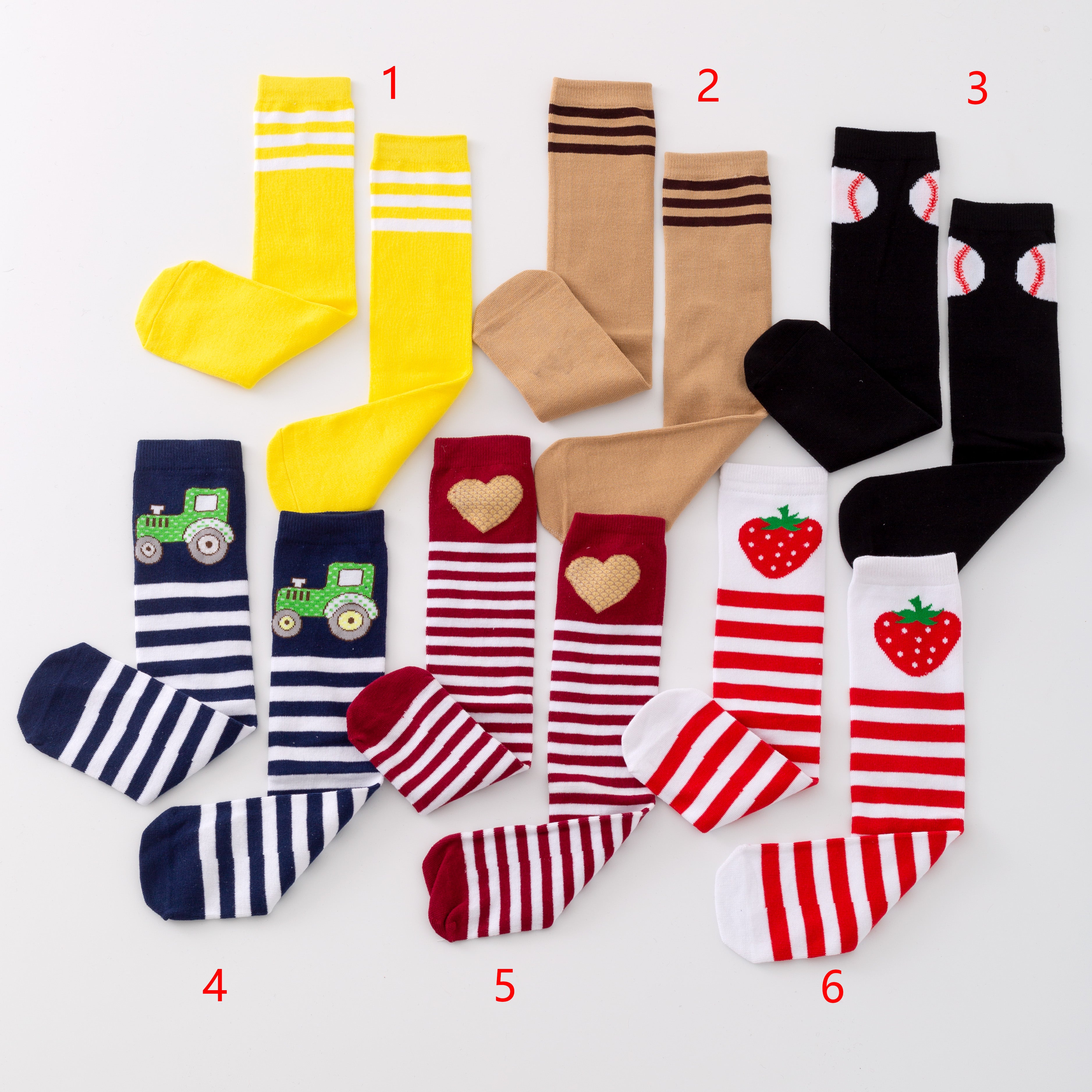 （In Stock）Kids Striped Printed Socks 11.28-2