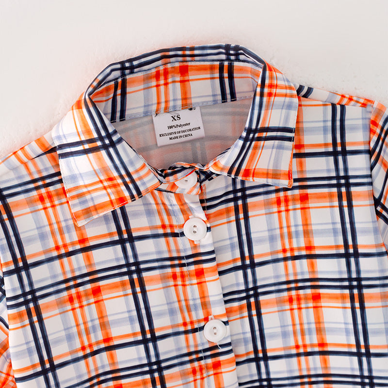 (In Stock G24-04-01)Boys Summer Plaid Shirt