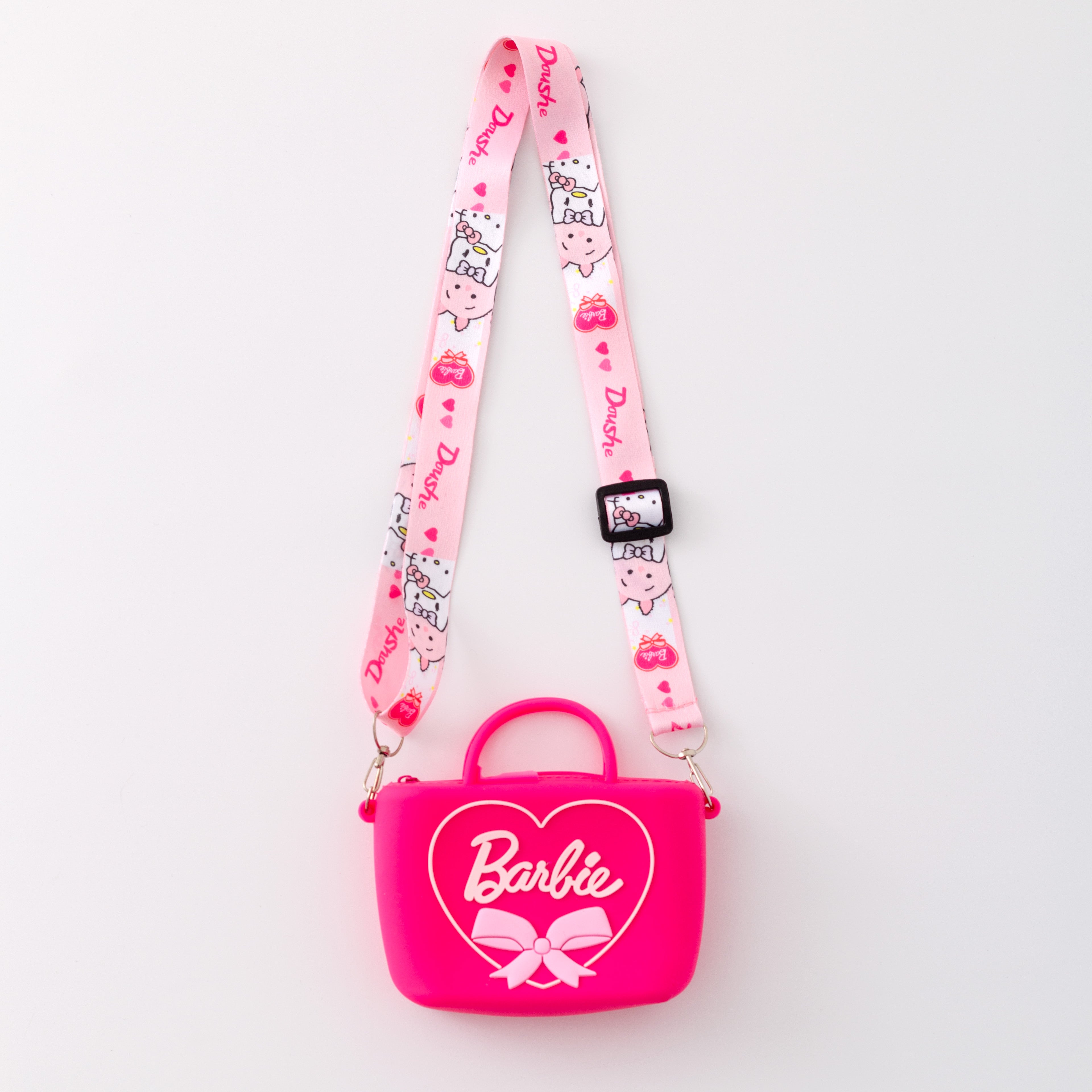 （In Stock）Girls Silicone Pink Hand-held Cross-span Bag