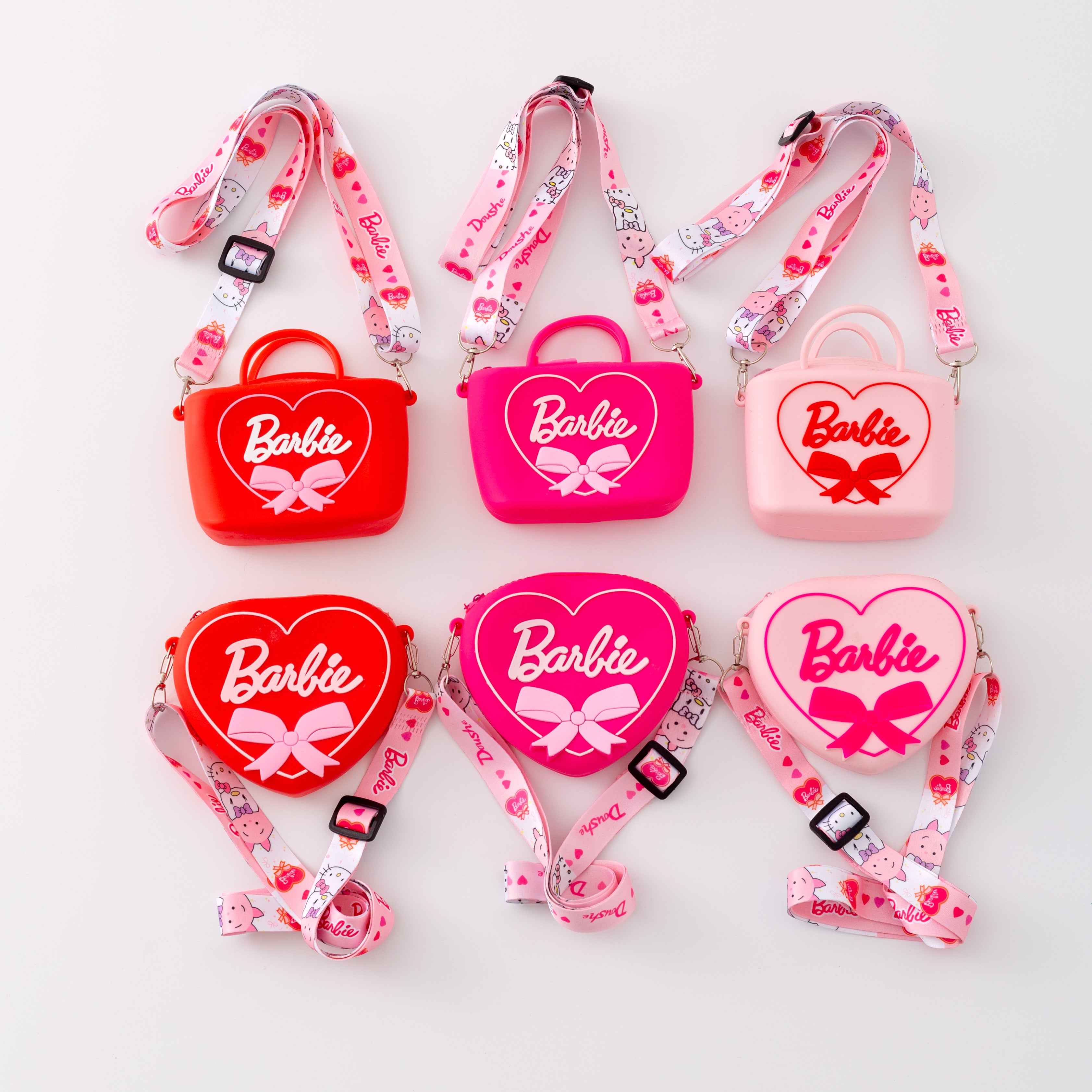 （In Stock）Girls Silicone Pink Hand-held Cross-span Bag