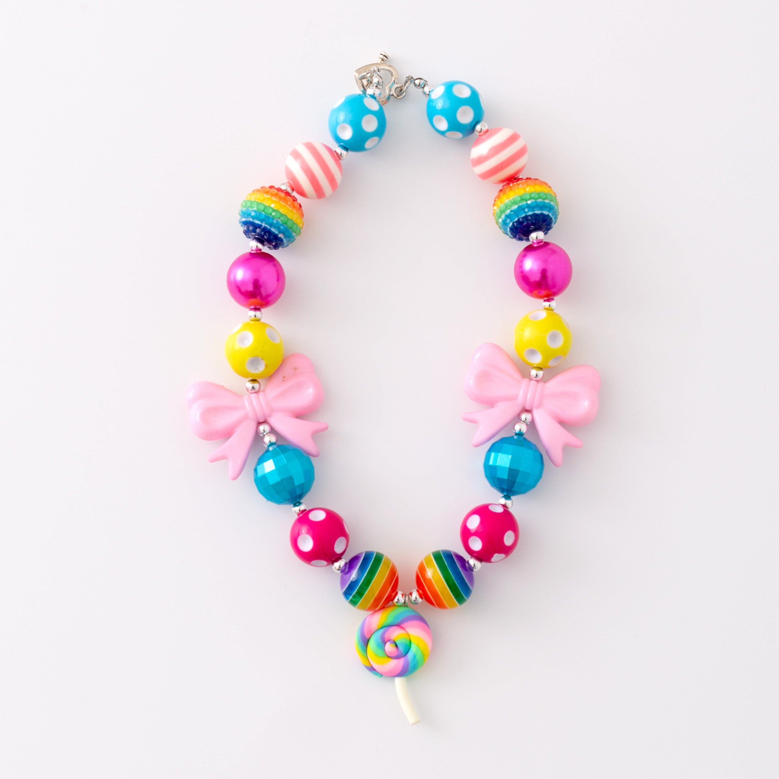 （In Stock G11 G12）Girls Rhinestone Beaded Necklace