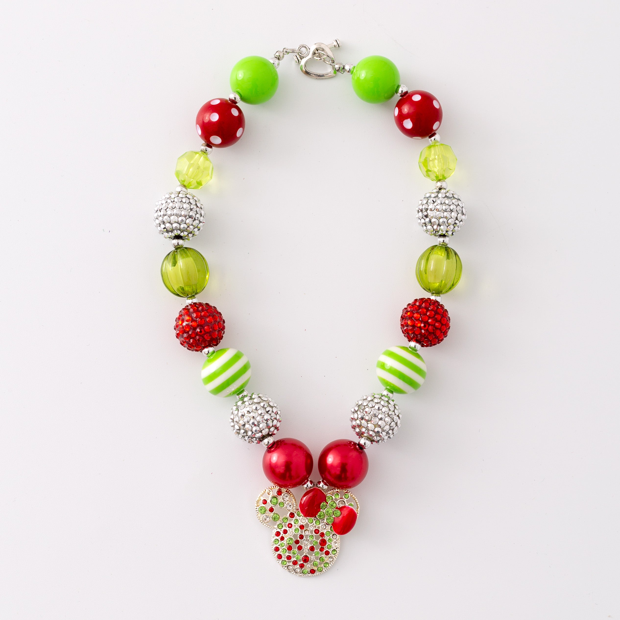 （In Stock G11 G12）Girls Rhinestone Beaded Necklace