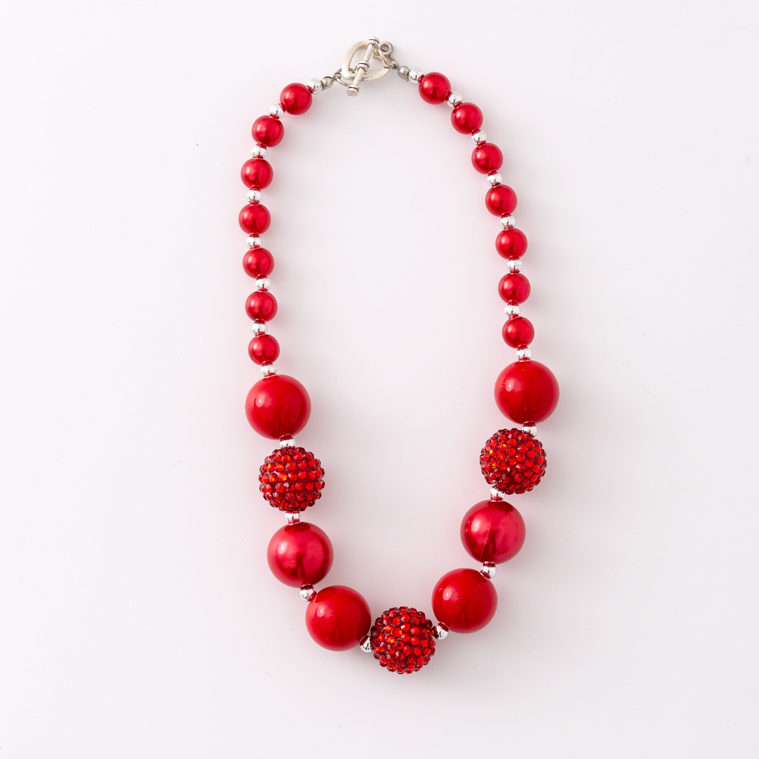 （In Stock G11 G12）Girls Rhinestone Beaded Necklace