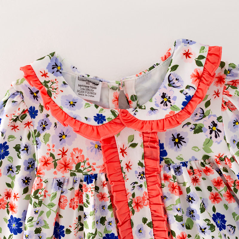 （In Stock G28-05-02）Girls Floral Print Short Set