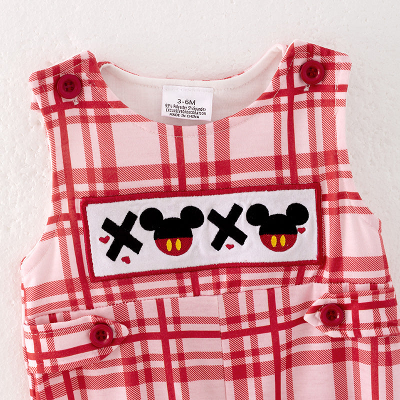 （In Stock E2-3-1）Baby Boys Valentine's Day Embroidery Romper