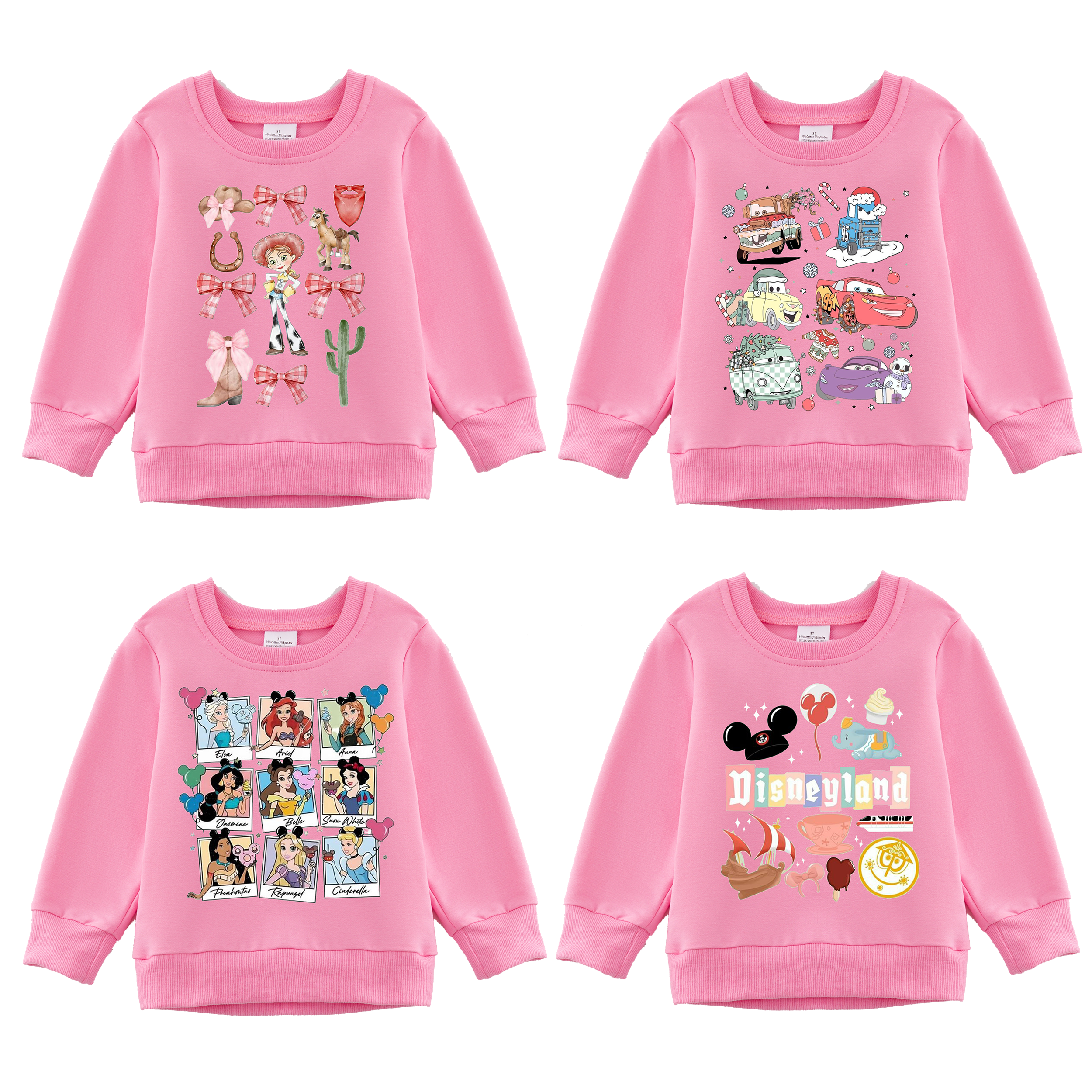 （Pre Order）Girls Fall Cartoon Print Sweatshirt