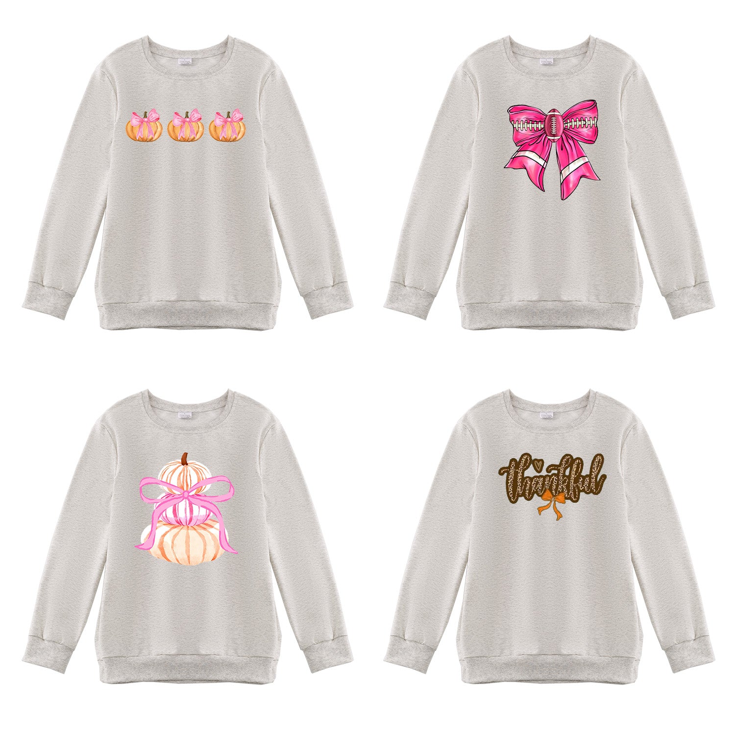 （Pre Order）Adults Thanksgiving Print Sweatshirt