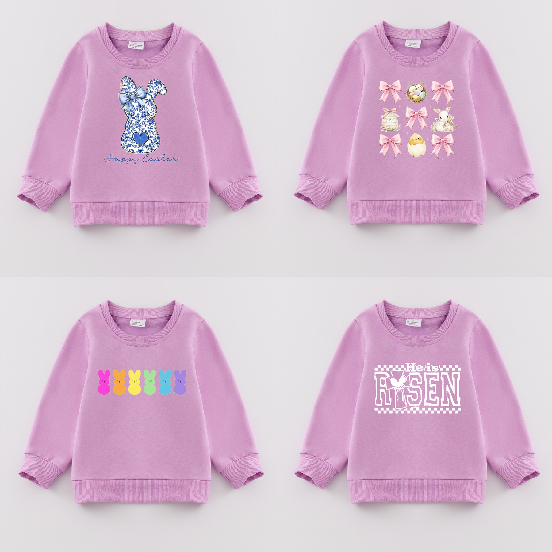 （Pre Order）Girls Easter Bunny Print Sweatshirt