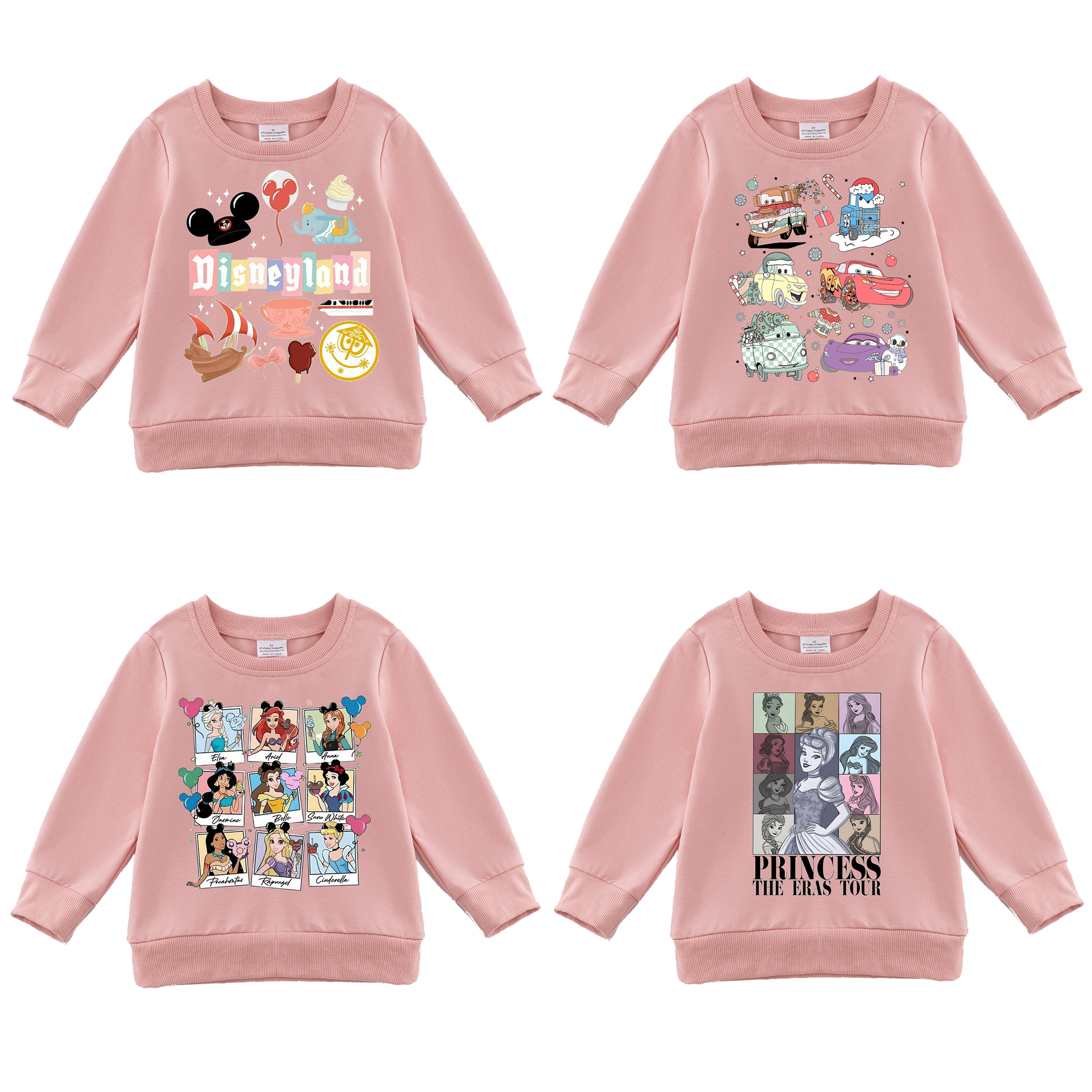 （Pre Order）Girls Fall Cartoon Print Sweatshirt