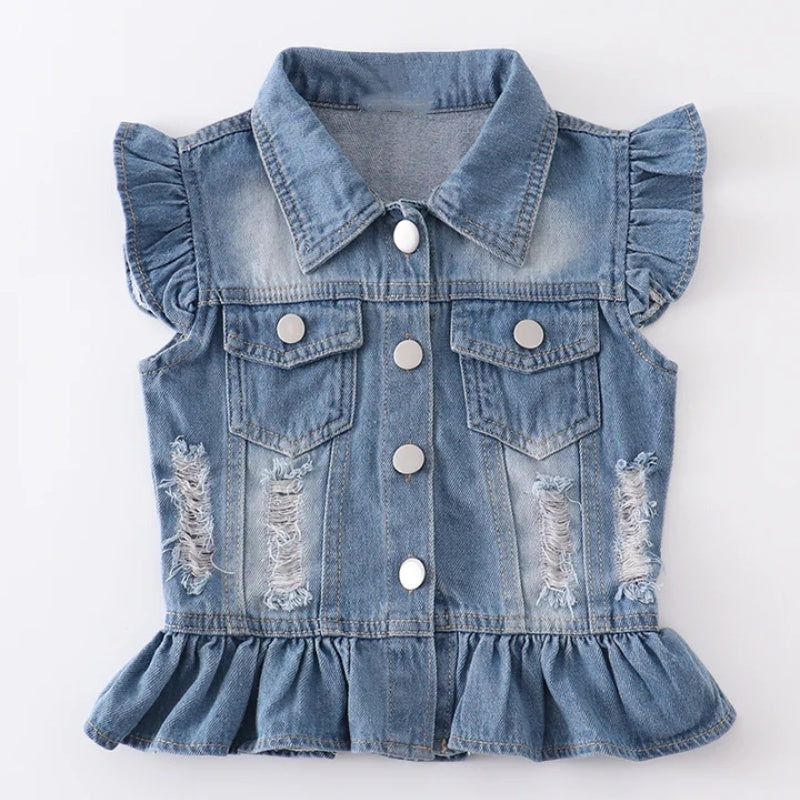 （In Stock E19-02-02）Blue Denim Girl Vest