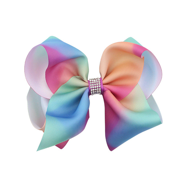 （Pre Order）Fashion Oversize Rainbow Bow for Girls