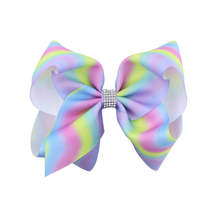 （Pre Order）Fashion Oversize Rainbow Bow for Girls