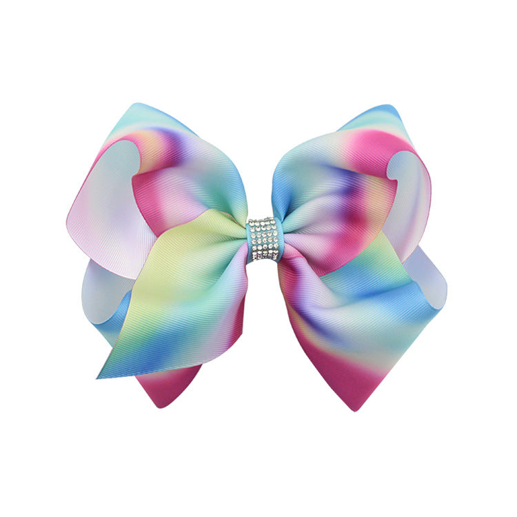 （Pre Order）Fashion Oversize Rainbow Bow for Girls