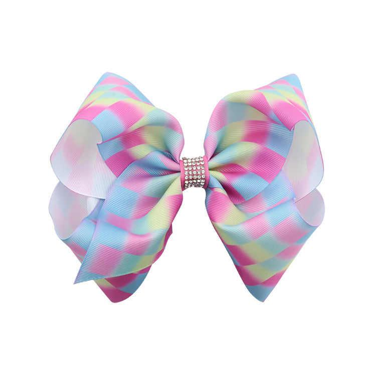 （Pre Order）Fashion Oversize Rainbow Bow for Girls