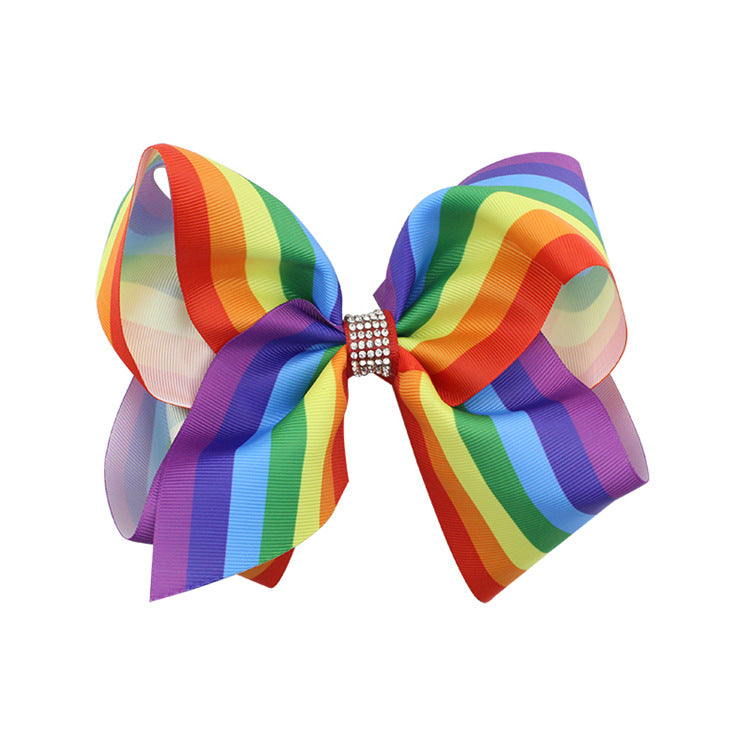 （Pre Order）Fashion Oversize Rainbow Bow for Girls