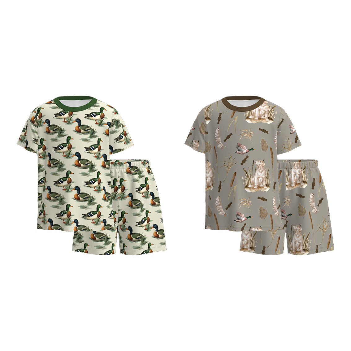 （Pre Order）Boys Spring and Summer Wild Duck Print Pajamas