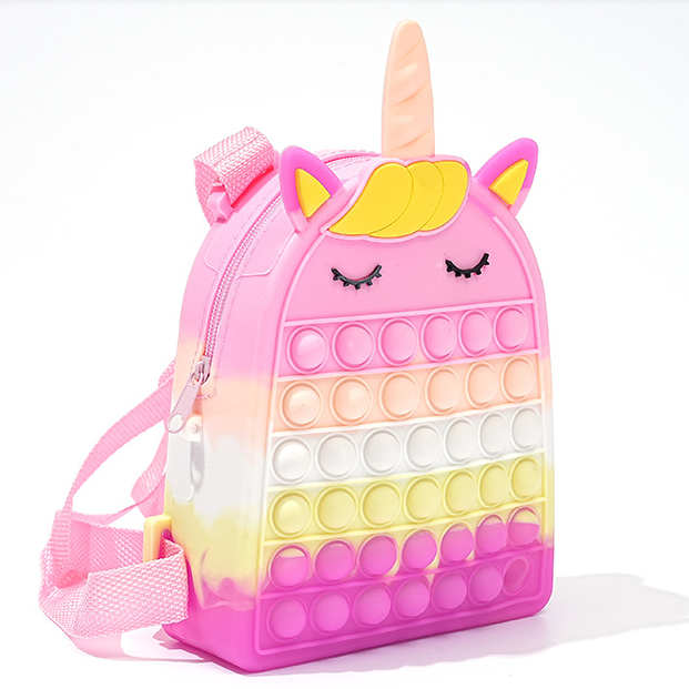 （Pre Order）Girls Silicone Unicorn Backpack