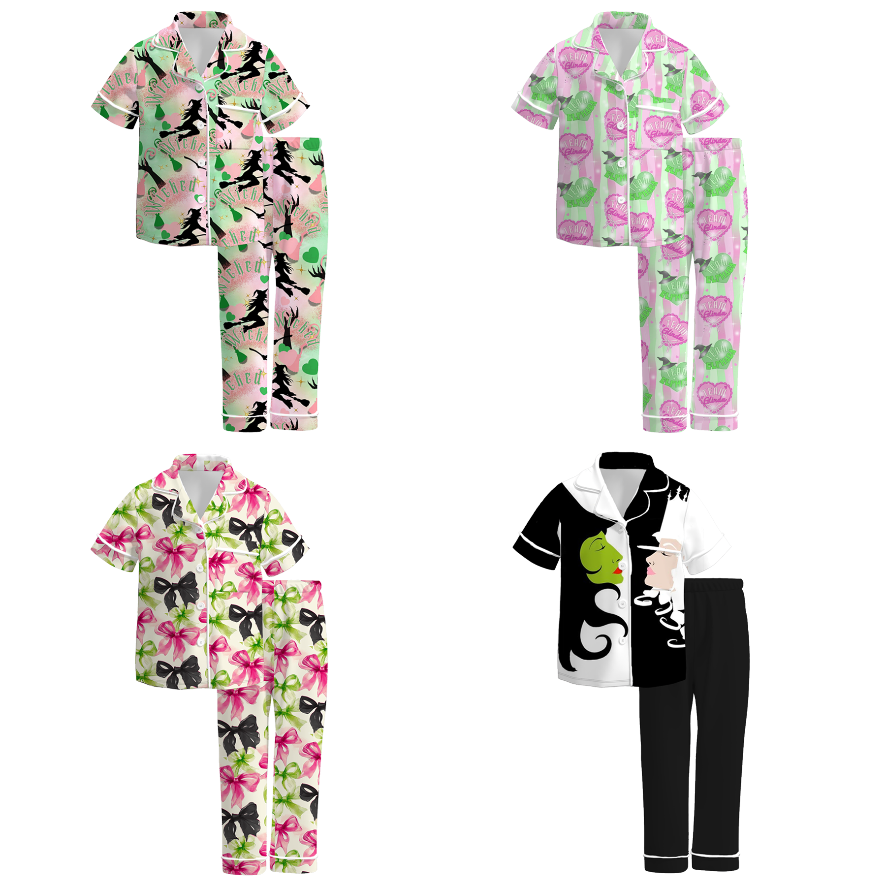 （Pre Order）Girls Spring and Summer Movie Character Print Pajamas