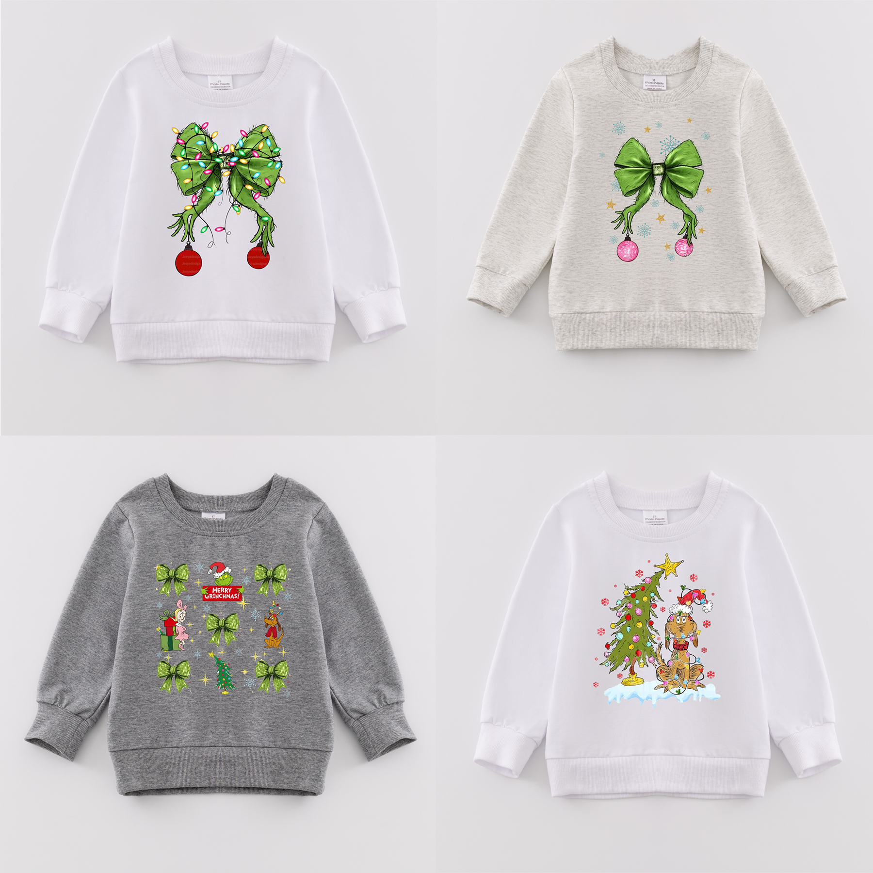 （Pre Order）Girls Christmas Print Sweatshirt