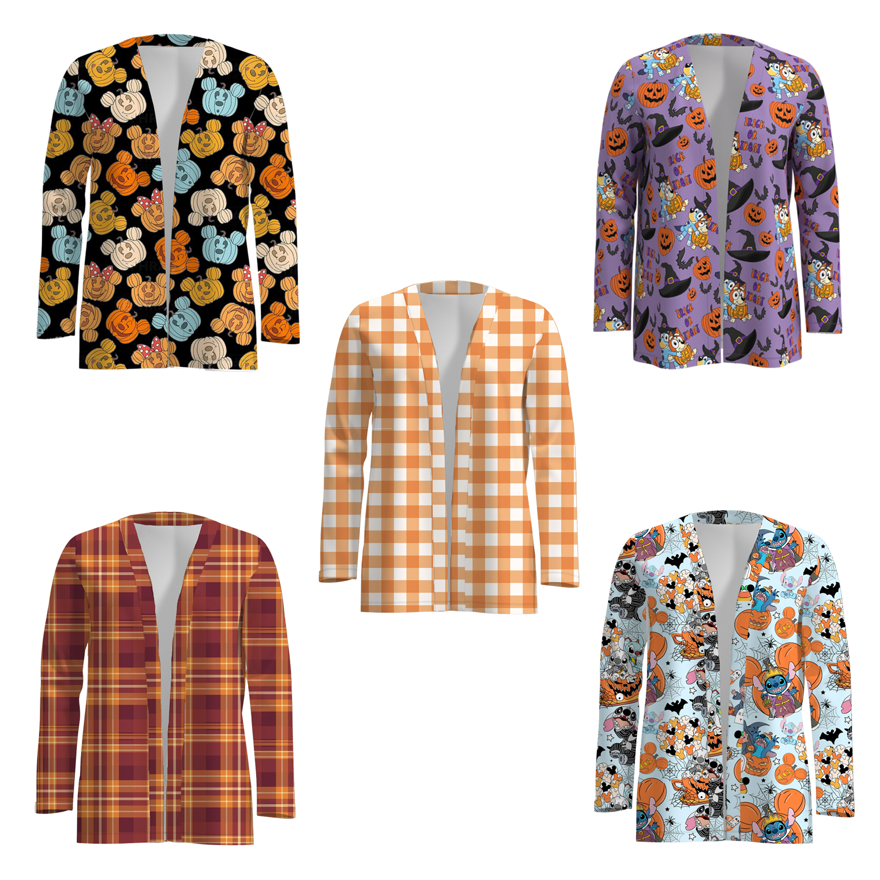 （Pre Order）Adults Halloween Print Cardigan