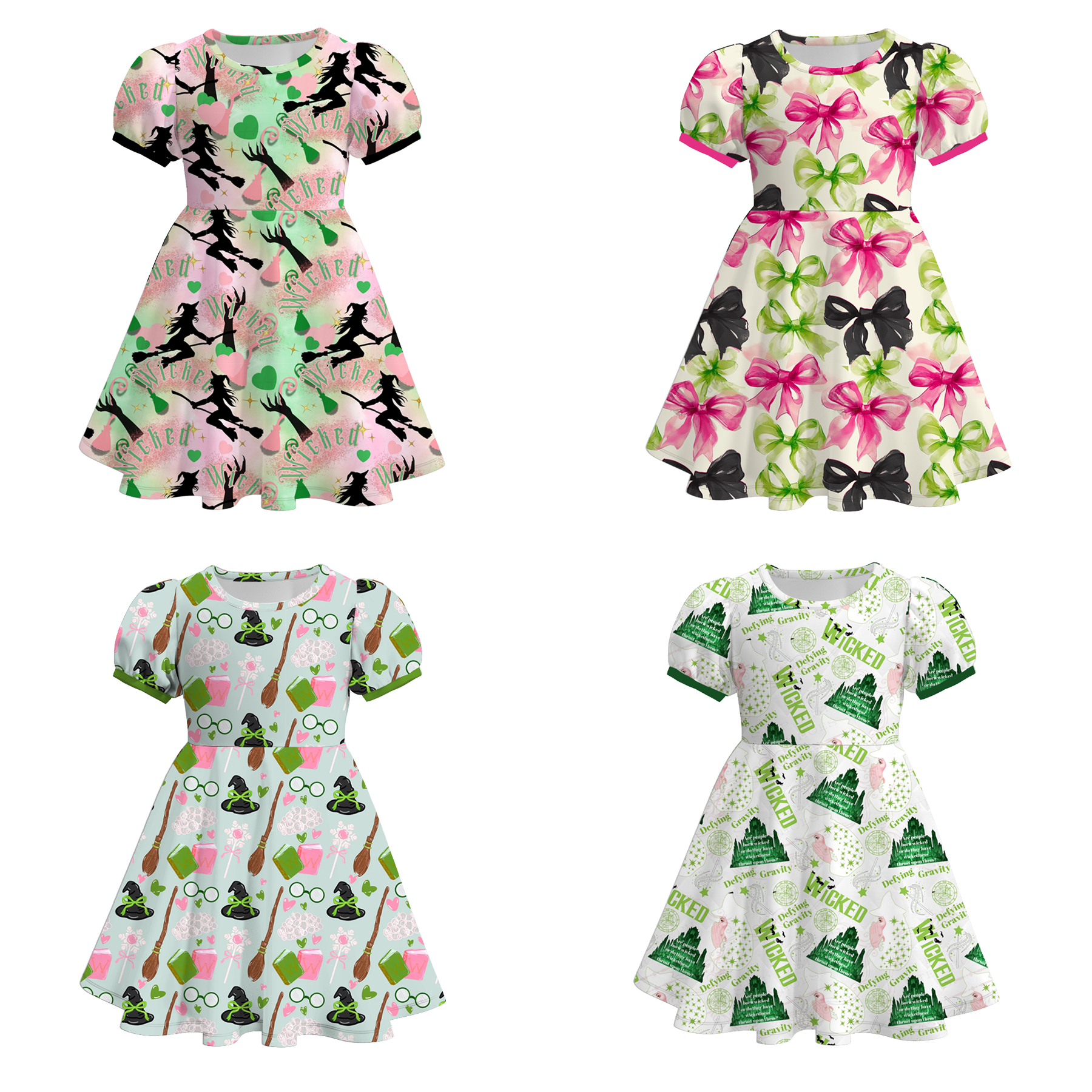 （Pre Order）Girls Spring and Summer Movie Character Print Dress