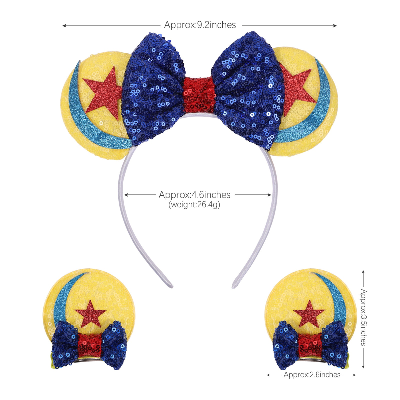 （Pre Order）Sparkly Bow Headband Princess Cartoon Hair Accessory