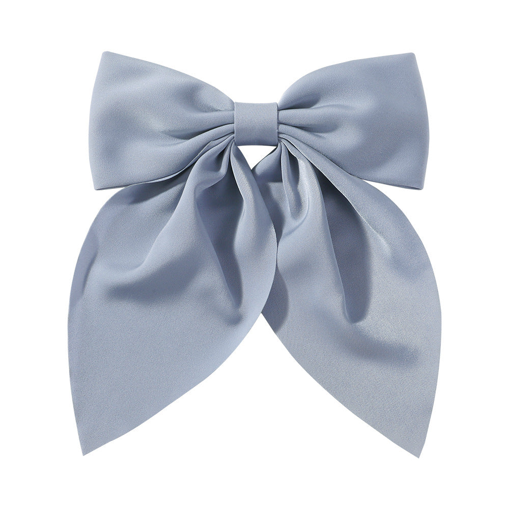 （Pre Order）Elegant Solid Color Large Bow Hair Clip