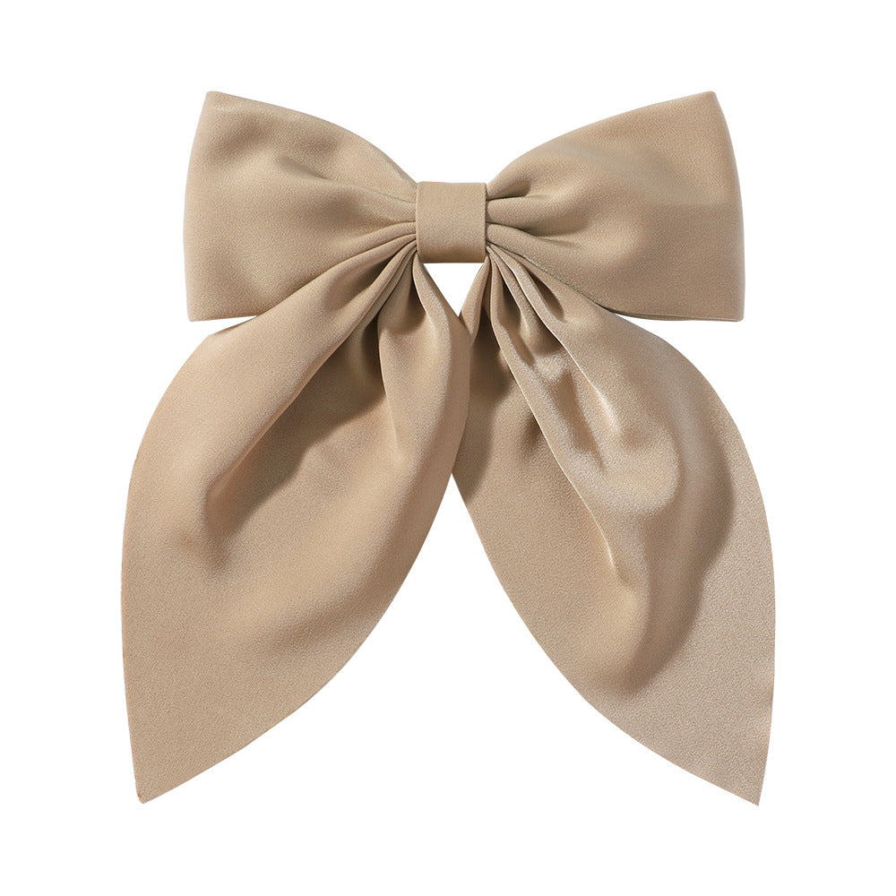 （Pre Order）Elegant Solid Color Large Bow Hair Clip