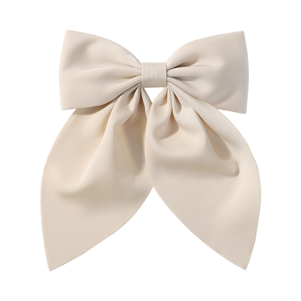 （Pre Order）Elegant Solid Color Large Bow Hair Clip