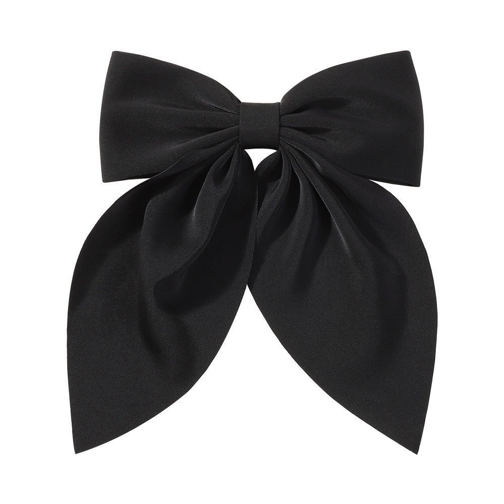 （Pre Order）Elegant Solid Color Large Bow Hair Clip