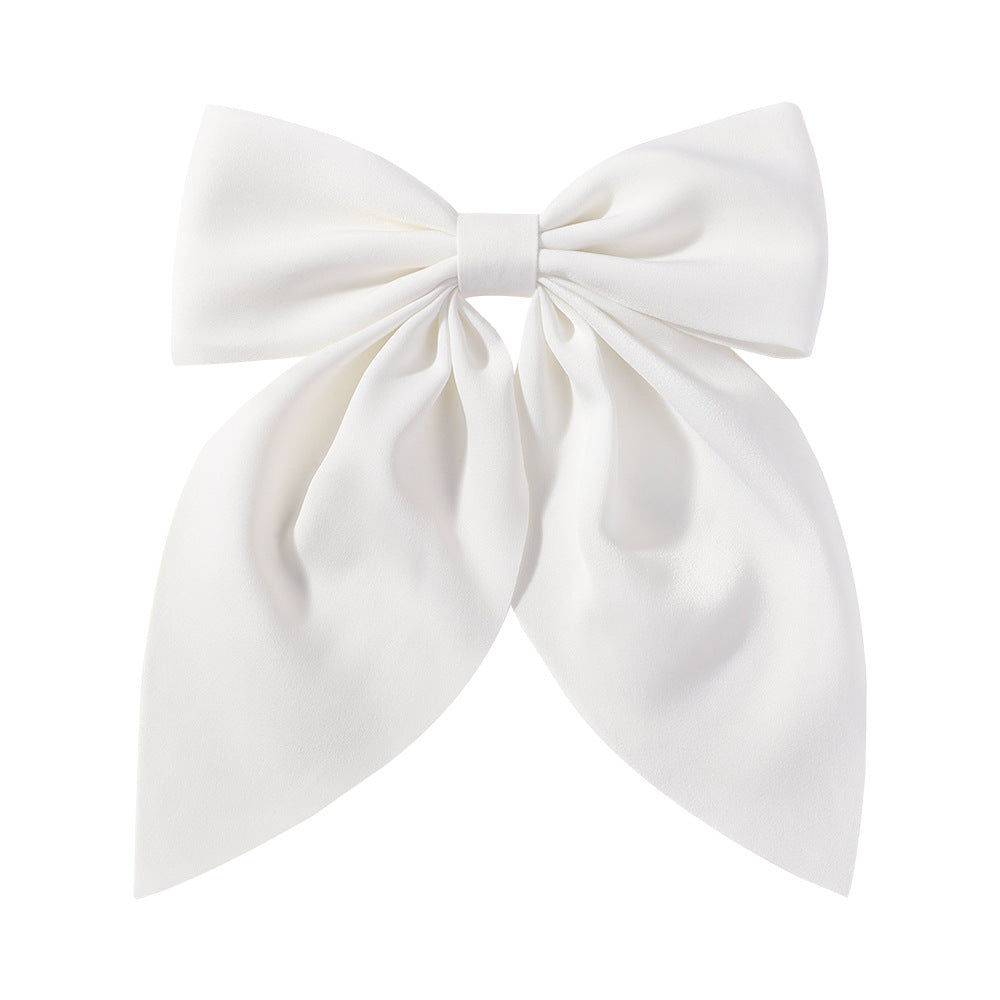 （Pre Order）Elegant Solid Color Large Bow Hair Clip