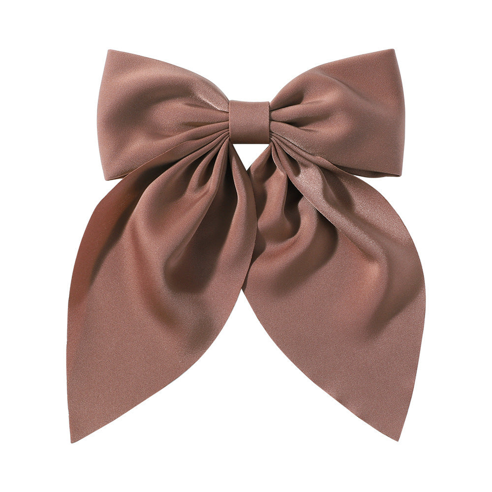 （Pre Order）Elegant Solid Color Large Bow Hair Clip