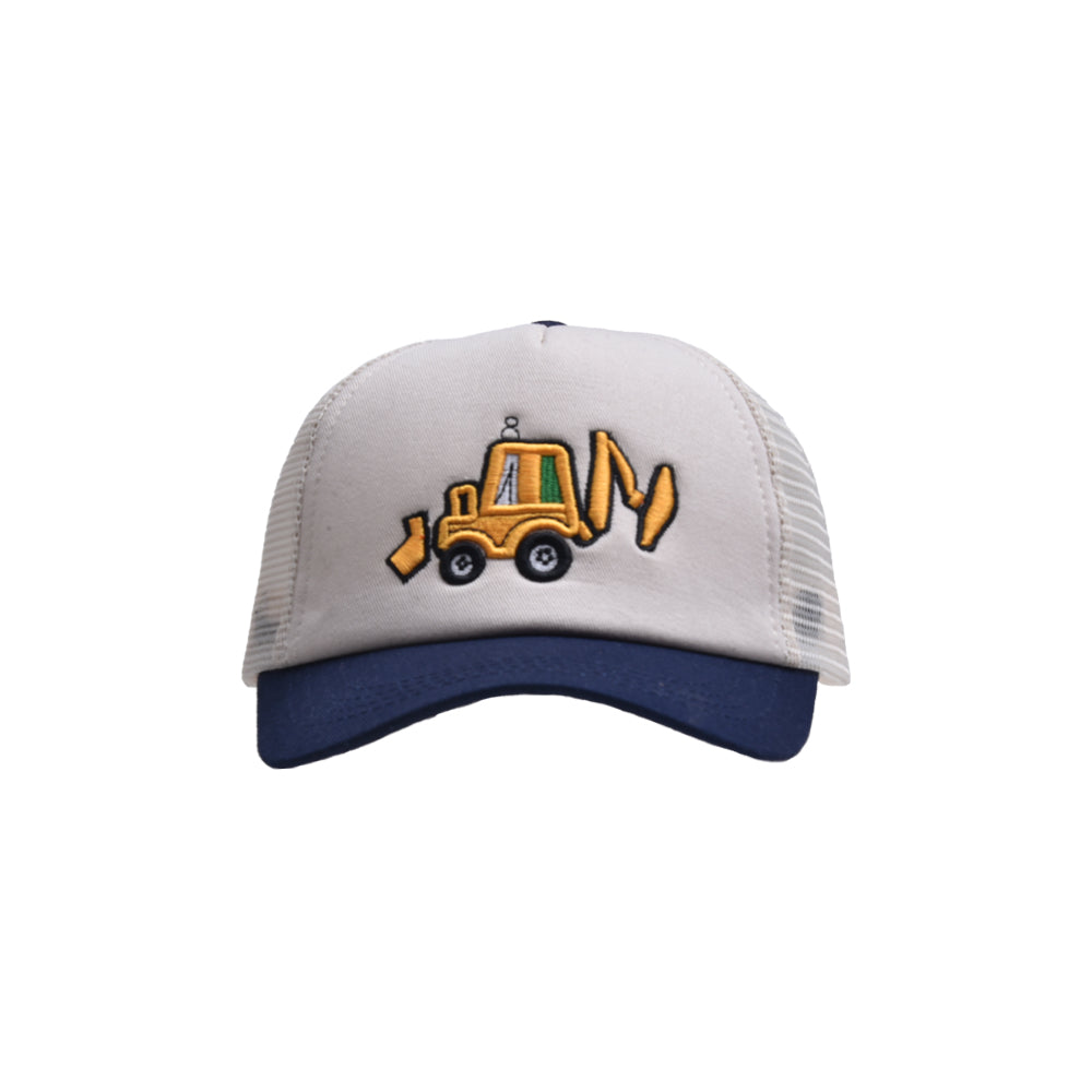 （Pre Order）Kid's Bulldozer Embroidered Mesh Baseball Cap