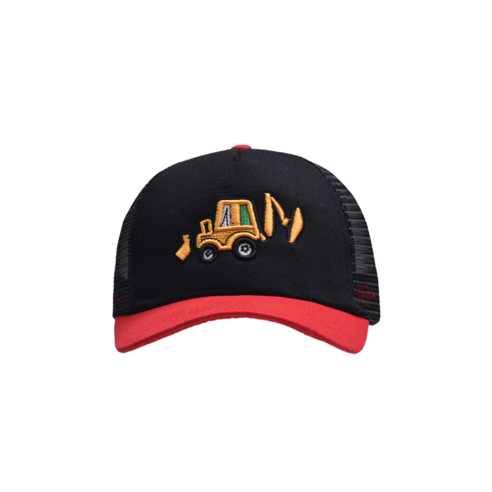 （Pre Order）Kid's Bulldozer Embroidered Mesh Baseball Cap