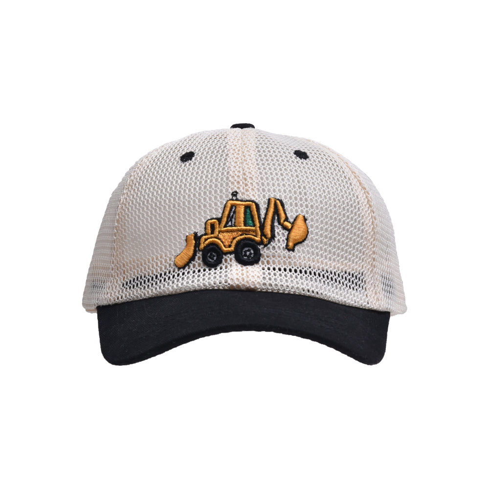 （Pre Order）Kid's Bulldozer Embroidered Mesh Baseball Cap