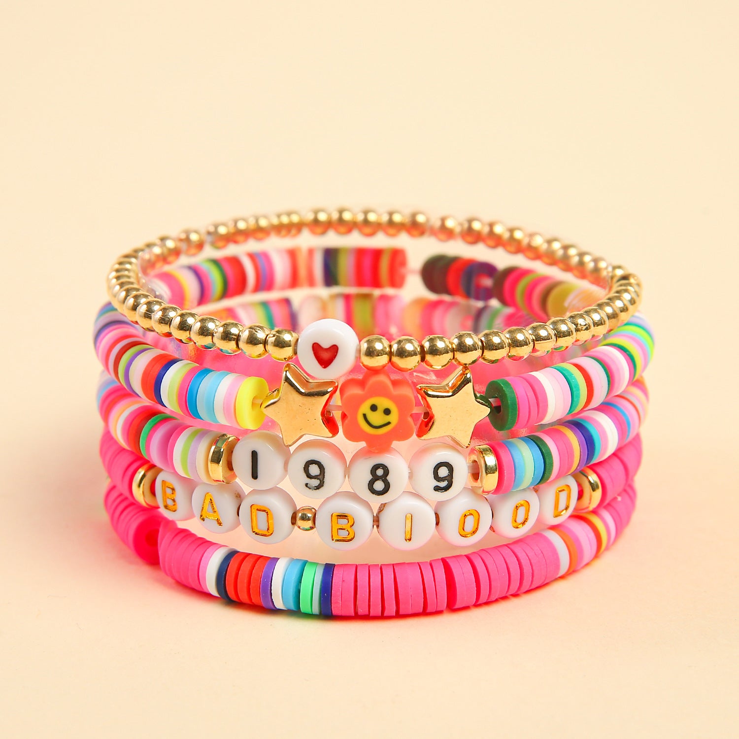 （Pre Order）TS Seed Beads Polymer Clay Bracelet Set