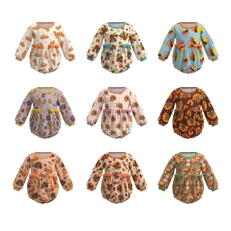 （Pre Order）Baby Girls Thanksgiving Print Romper