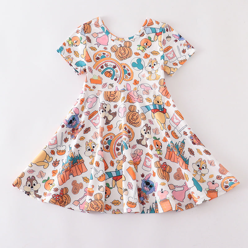 （Pre Order）Girls Halloween Print Dress