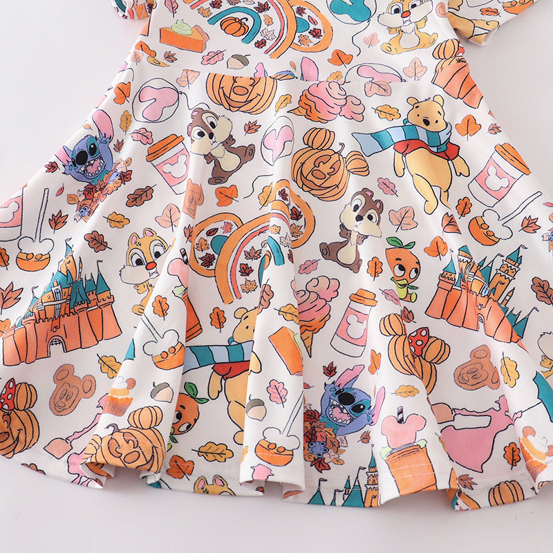 （Pre Order）Girls Halloween Print Dress